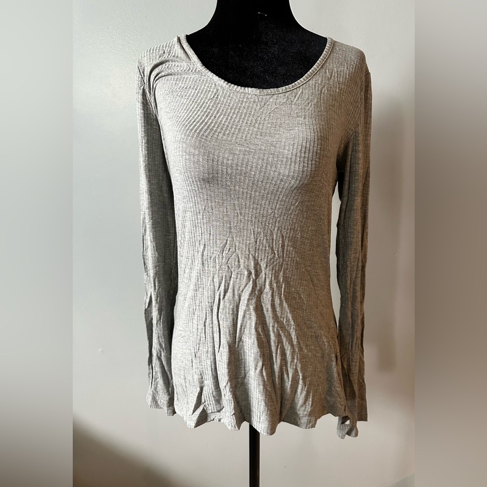 Basic Grey Long Sleeve Top
